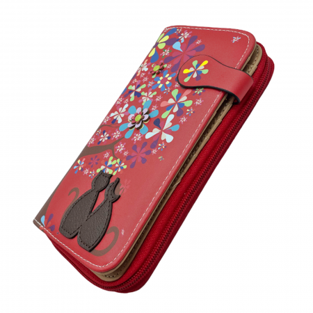 Portofel cu capsa KITTEN, Rosu, 19cm [2]