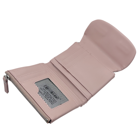 Portofel damă compact LUNA compartimentat - Roz - 13 cm [2]