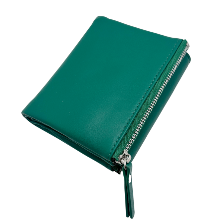 Portofel damă compact LUNA compartimentat - verde - 13 cm [1]