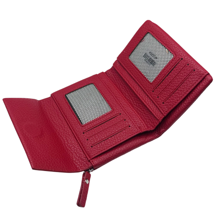 Portofel damă compact NOVA compartimentat - rosu - 13 cm [2]