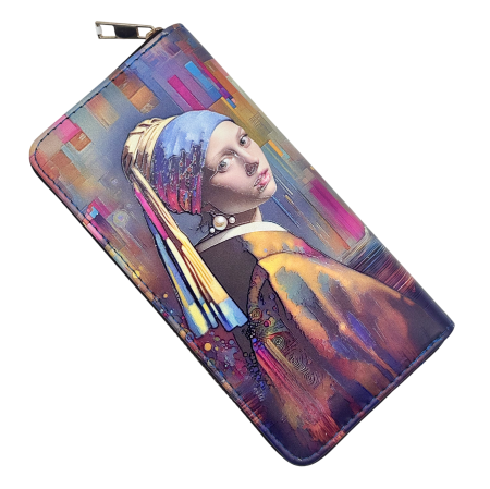 DE VARA - Portofel dama PEARL GIRL, Cu design artistic