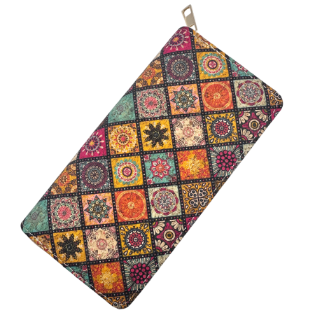 Portofele Dama - Portofel Damă UNIVERSE cu Fermoar – Model Oriental Multicolor