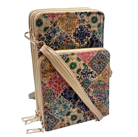 VARA CU STIL - Portofel Pluta tip Geanta Crossbody ARACELY - Cu 3 fermoare