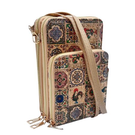 VARA CU STIL - Portofel pluta tip Geanta crossbody GARBINE - Cu 3 fermoare