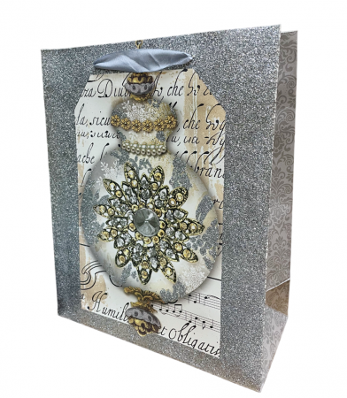 CRACIUN MAGIC - Punga cadou Craciun MERRY, 26x32cm
