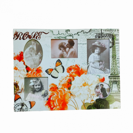 Tablou - Rama foto multipla, ORANGE PEONY, 43x33cm