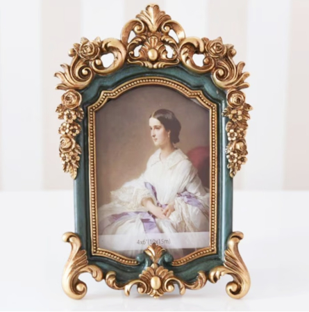 Rama Foto Vintage 10x15cm ROYAL, Verde/ Auriu [2]