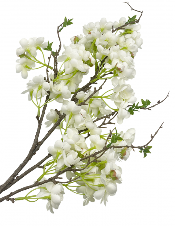 Flori Artificiale - Ramura cu flori artificiale BEAUTY, Alb, 85cm