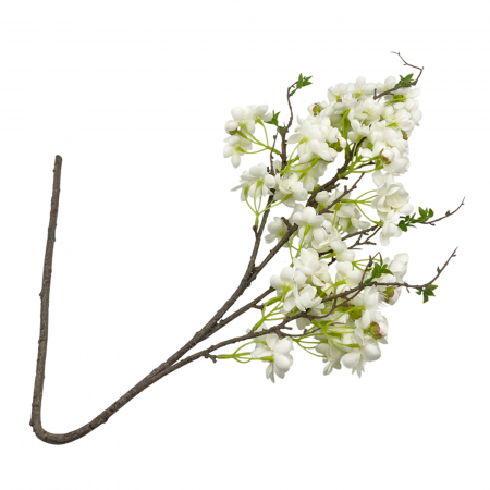 Ramura cu flori artificiale BEAUTY, Alb, 85cm [1]