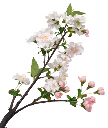 Flori Artificiale - Flori de Cires artificiale BEAUTY, Alb, 45cm