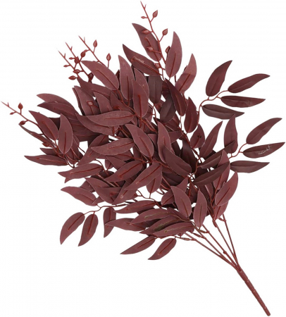 Ramura cu frunze artificiale LAURUS, Burgundy, 80cm [1]