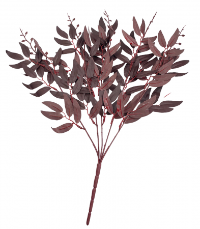 Ramura cu frunze artificiale LAURUS, Burgundy, 80cm [3]