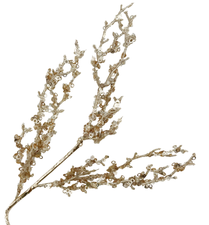 Ramură decorativă sampanie cu sclipici si paiete [1]
