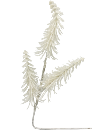CRENGUTE & PICK-URI - Ramură decorativă brad cu zăpadă artificială FROSTY, Alb