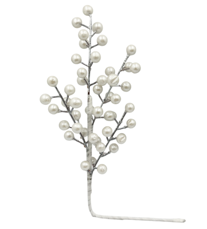 Ramura decorativa cu bobite albe perlate [2]