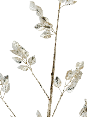 Ramura decorativă cu frunze aurii cristaline GLAM [1]
