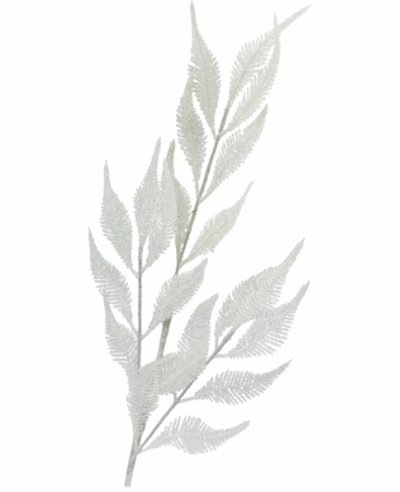 Ramura decorativa cu sclipici BEAUTY, Alb, 60cm [1]