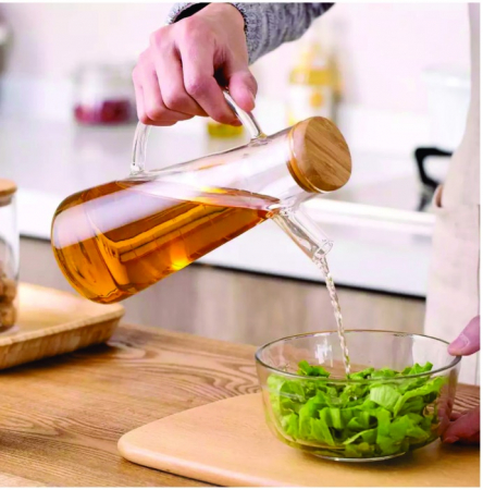 Depozitare Alimente & Condimente - Sticla pentru ulei sau otet LOKI, 650ml, Sticla borosilicata