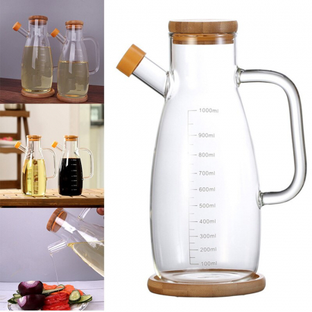 Depozitare Alimente & Condimente - Sticla pentru ulei sau otet LOKI, 1000ml, Sticla borosilicata