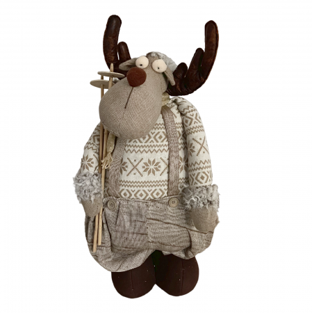 Figurina Craciun Ren BLITZEN, 20x85cm, Picioare extensibile [2]