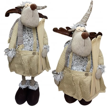 Figurina Craciun Ren Clarice, 20x85cm, Picioare extensibile [1]