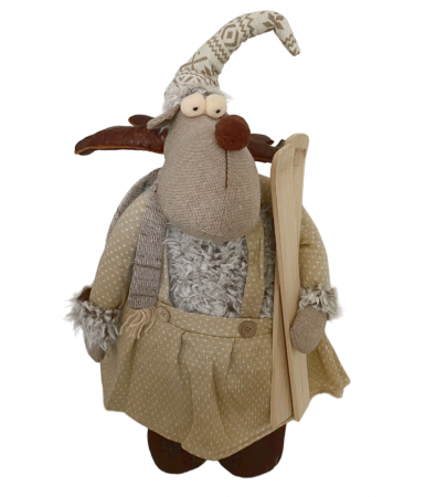 Figurina Craciun Ren Clarice, 20x85cm, Picioare extensibile [2]