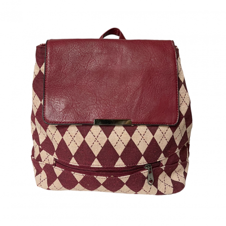 Rucsac cu carouri PEPE, Burgundy [1]