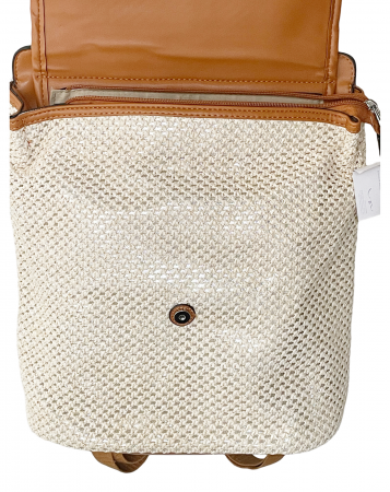 Rucsac DELILAH cu clapa, Crem, 30x30cm [4]