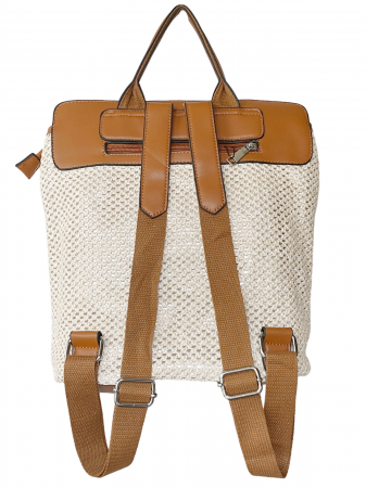 Rucsac DELILAH cu clapa, Crem, 30x30cm [1]