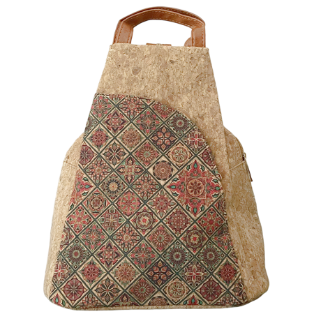 Rucsac - Geanta din Pluta PORTO cu model mozaic, 28x15x32 cm [0]