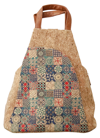 ACCESORII FEMEI - Rucsac - Geanta din Pluta URBAN cu model mozaic