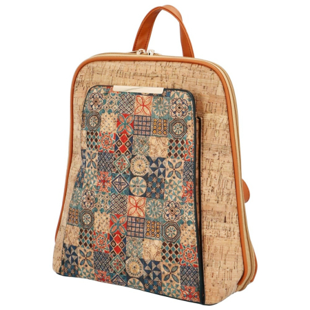 Genti & Shoppere - Rucsac - Geanta din Pluta URBAN cu model mozaic