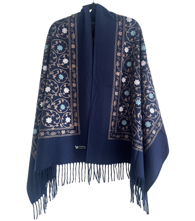 Sal Poncho cu broderie CHLOE - Bleumarin [1]