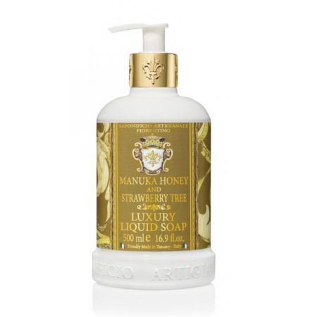 SAPUNURI ITALIA - Sapun lichid Miere MANUKA & ARBORE CAPSUNI, 500ml