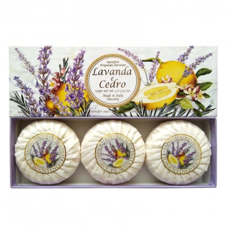 Sapun natural Lavanda si Cedru, Set 3 x 100g [2]