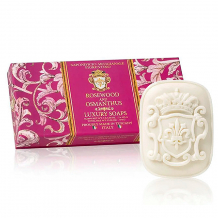 SAPUNURI ITALIA - Sapun natural Osmanthus & Rosewood 3x125g - Saponificio Artigianale Fiorentino
