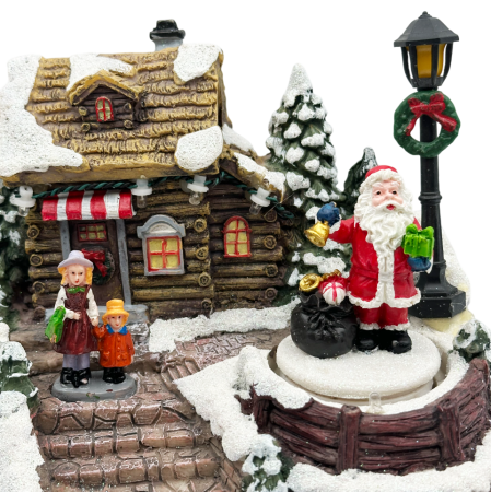 Scena de Craciun cu Mos Craciun animat si Colindatori JOY, Cu muzica si lumini [2]