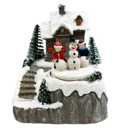 Decorațiune Crăciun cu LED și Muzică – Copii și Om de Zăpadă | Prăvălia cu Surprize [1]