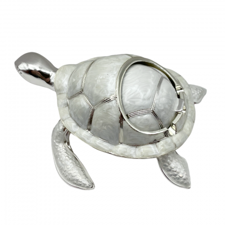 Scrumiera sidefata TURTLE, 17x16cm, Argintiu [2]