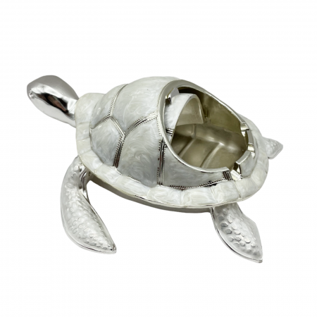 Obiecte Argintate - Scrumiera sidefata TURTLE, 17x16cm, Argintiu
