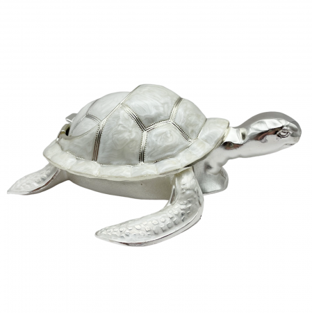 Scrumiera sidefata TURTLE, 17x16cm, Argintiu [1]