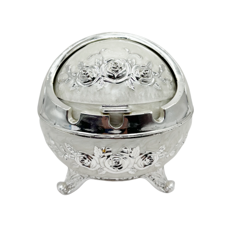 CASA & DECOR - Scrumiera sidefata ROSES - decoratiune vintage 9.8x9.8 cm