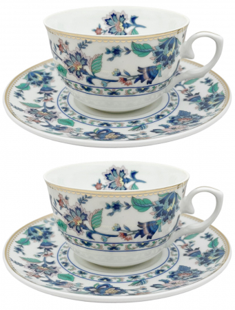 Seturi Din Portelan - Set portelan fin, 2 Cesti si farfurii Alexander, 180ml