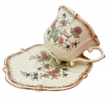 Set portelan Vintage, 2 Cesti si Farfurii Antoinette, 180ml [3]