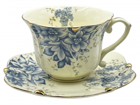 Set portelan Vintage, 2 Cesti si Farfurii SOPHIE, 180ml [3]