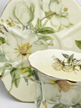 Set portelan Vintage, 2 Cesti si Farfurii Lerida, 180ml [2]