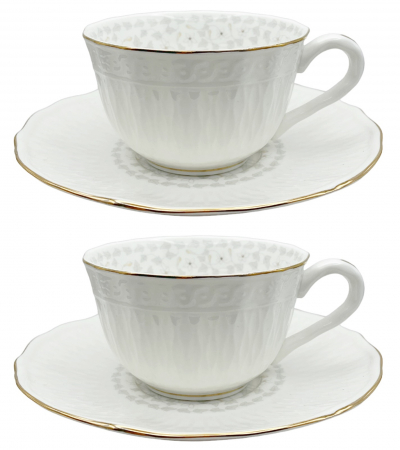SERVIREA MESEI - Set portelan fin, 6 Cesti si Farfurii PHILIPPE, 180ml