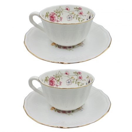 SERVIREA MESEI - Set portelan fin, 6 Cesti si Farfurii Katherine, 180ml