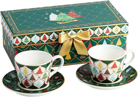 Set 2 Cesti cu Farfurioare din Portelan DIAMOND – Model Braduti [2]