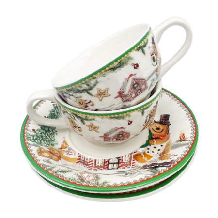 Set 2 Cesti portelan GINGERBREAD [1]